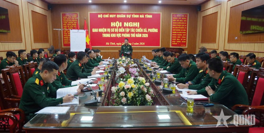 Hà Tĩnh: Giao nhiệm vụ diễn tập tác chiến xã, phường năm 2026